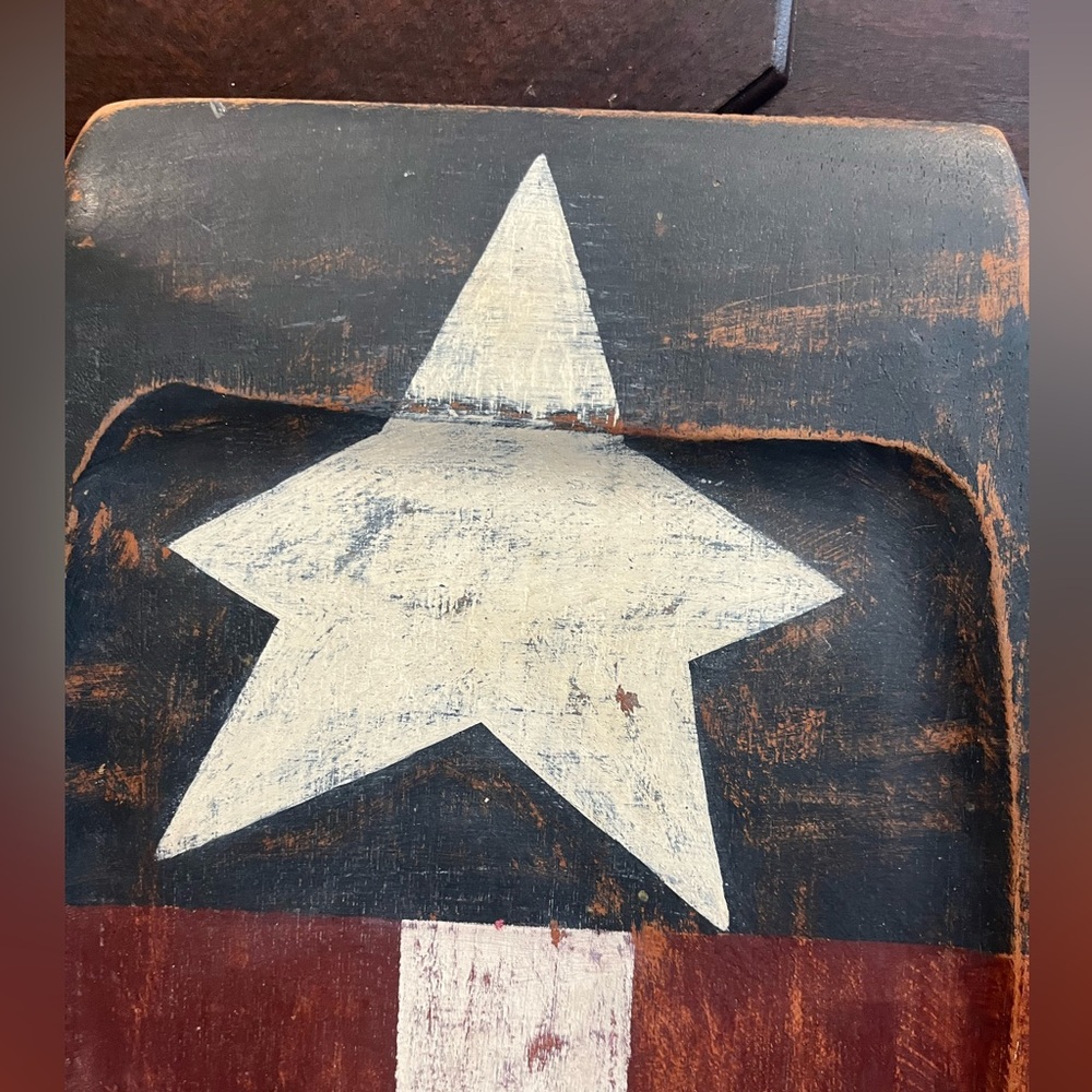 SOLD Painted Teak Cutting Board - Picture 11 of 11